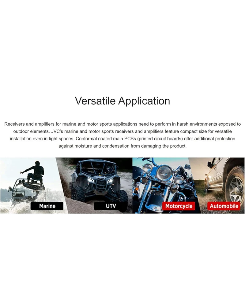 JVC KS-DR1004D 400 Watt 4-Channel Bridgeable Amplifier for Car & Marine and RZR/ATV/UTV/Cart Motorsports