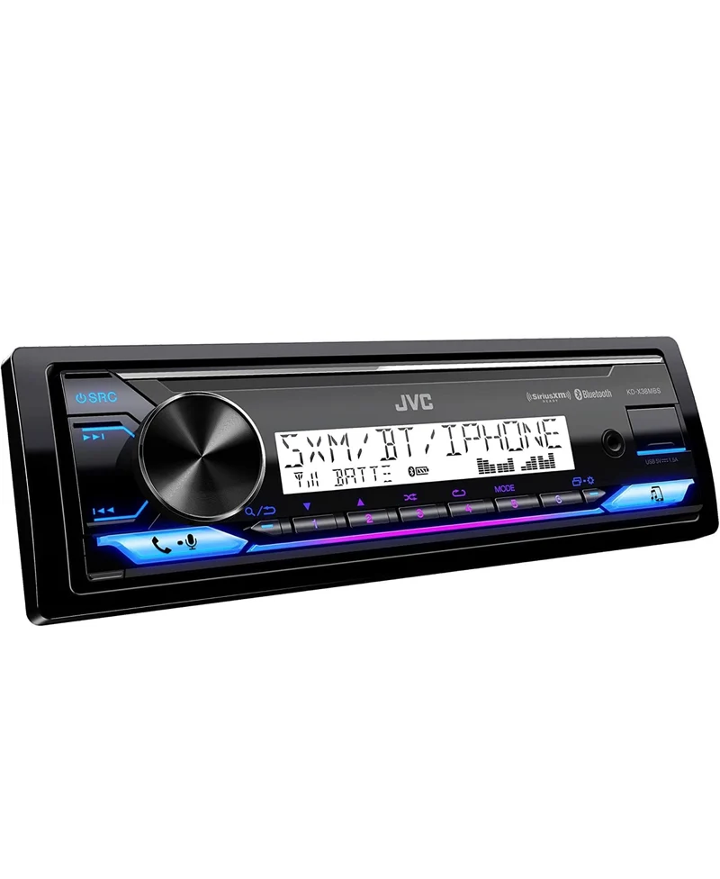 JVC KD-X38MBS Car & Marine Digital Media Receiver with Bluetooth, USB, SiriusXM Ready, Compatible with Amazon Alexa, Conformal Coated PCB