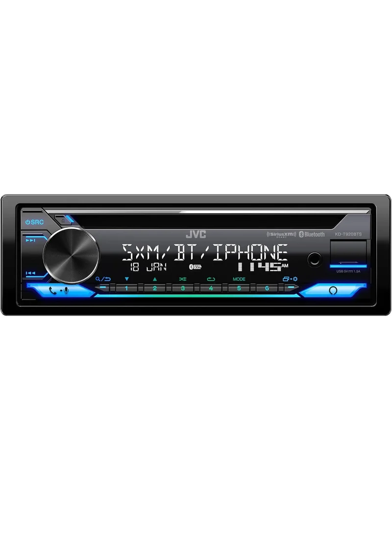 JVC KD-T920BTS Car Stereo with Bluetooth, Front USB, AUX, Amazon Alexa, SiriusXM Radio Ready, Hi-Power Amplifier