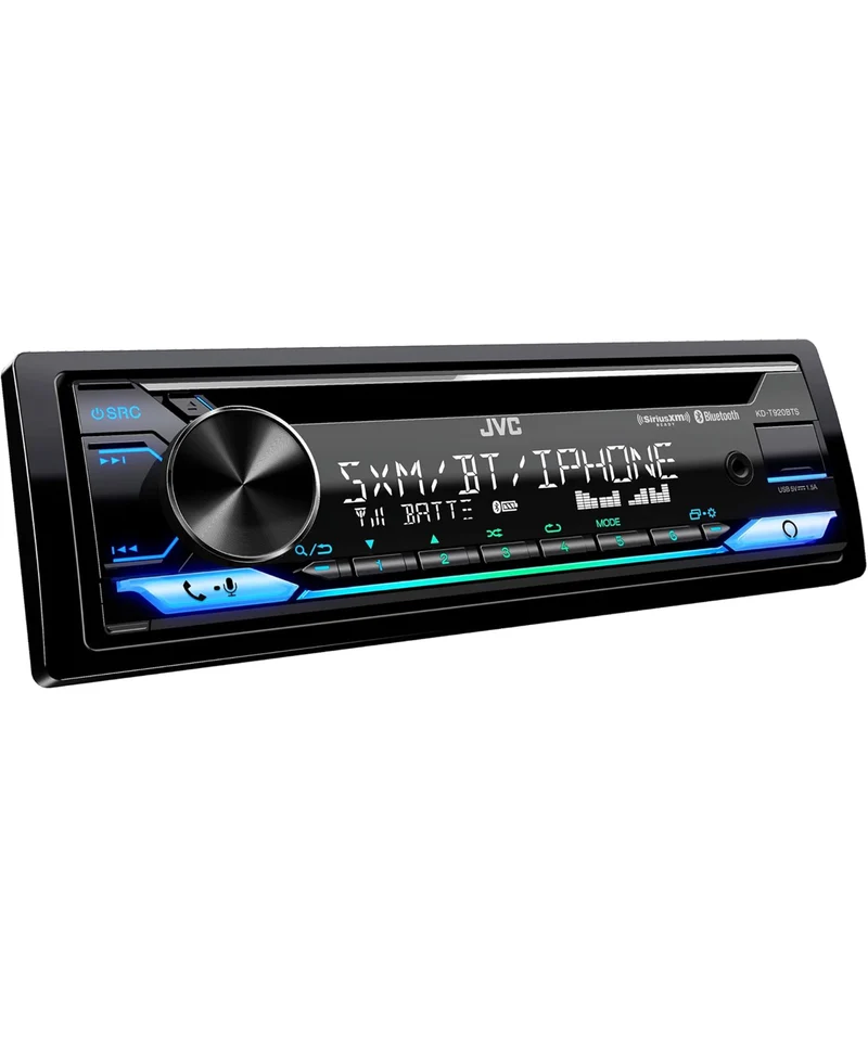 JVC KD-T920BTS Car Stereo with Bluetooth, Front USB, AUX, Amazon Alexa, SiriusXM Radio Ready, Hi-Power Amplifier