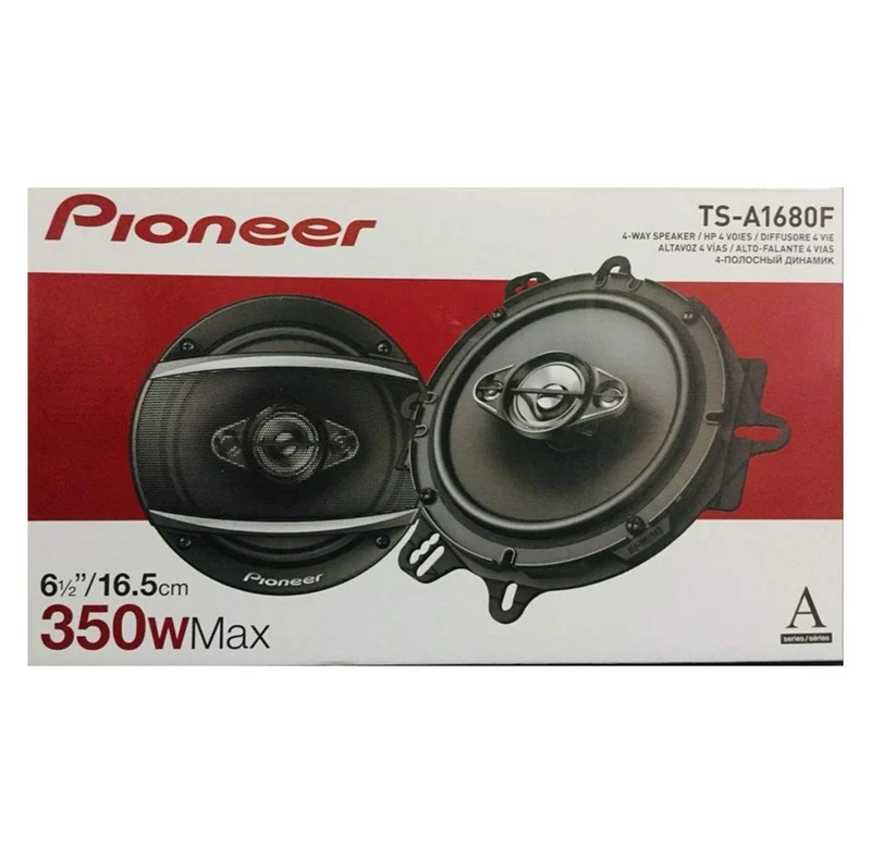 PIONEER TS Series 4-Way Car Audio Speakers, Full Range, Clear Sound Quality, Easy Installation and Enhanced Bass Response, 6-1/2” Speakers