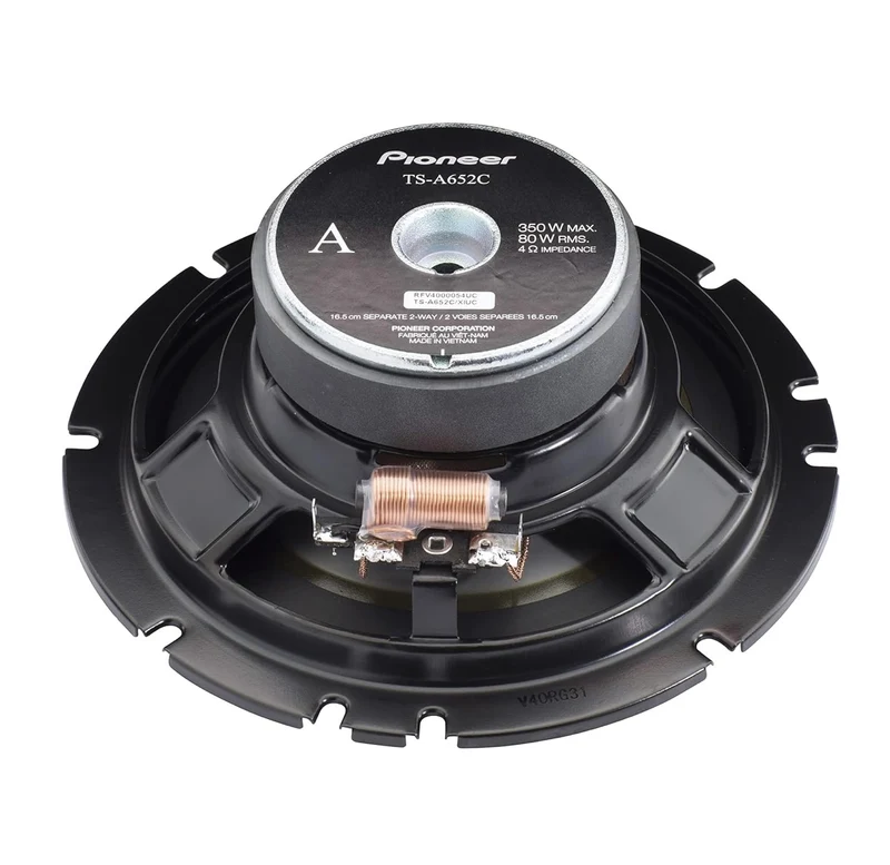 PIONEER TS-A652C, 2-Way Car Audio Speakers, Full Range, Clear Sound Quality, Easy Installation and Enhanced Bass Response, 6.5” Speakers