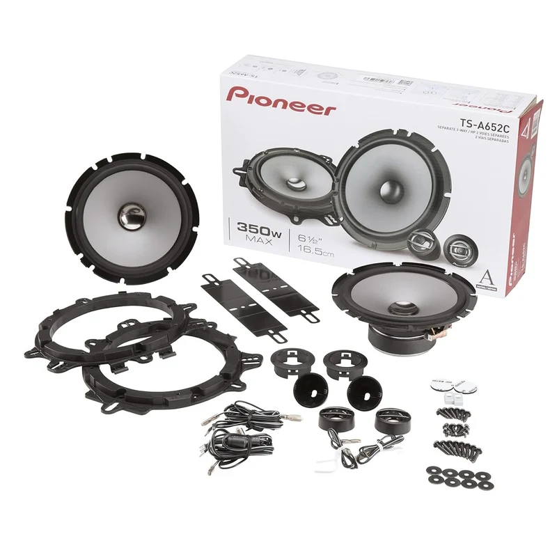 PIONEER TS-A652C, 2-Way Car Audio Speakers, Full Range, Clear Sound Quality, Easy Installation and Enhanced Bass Response, 6.5” Speakers