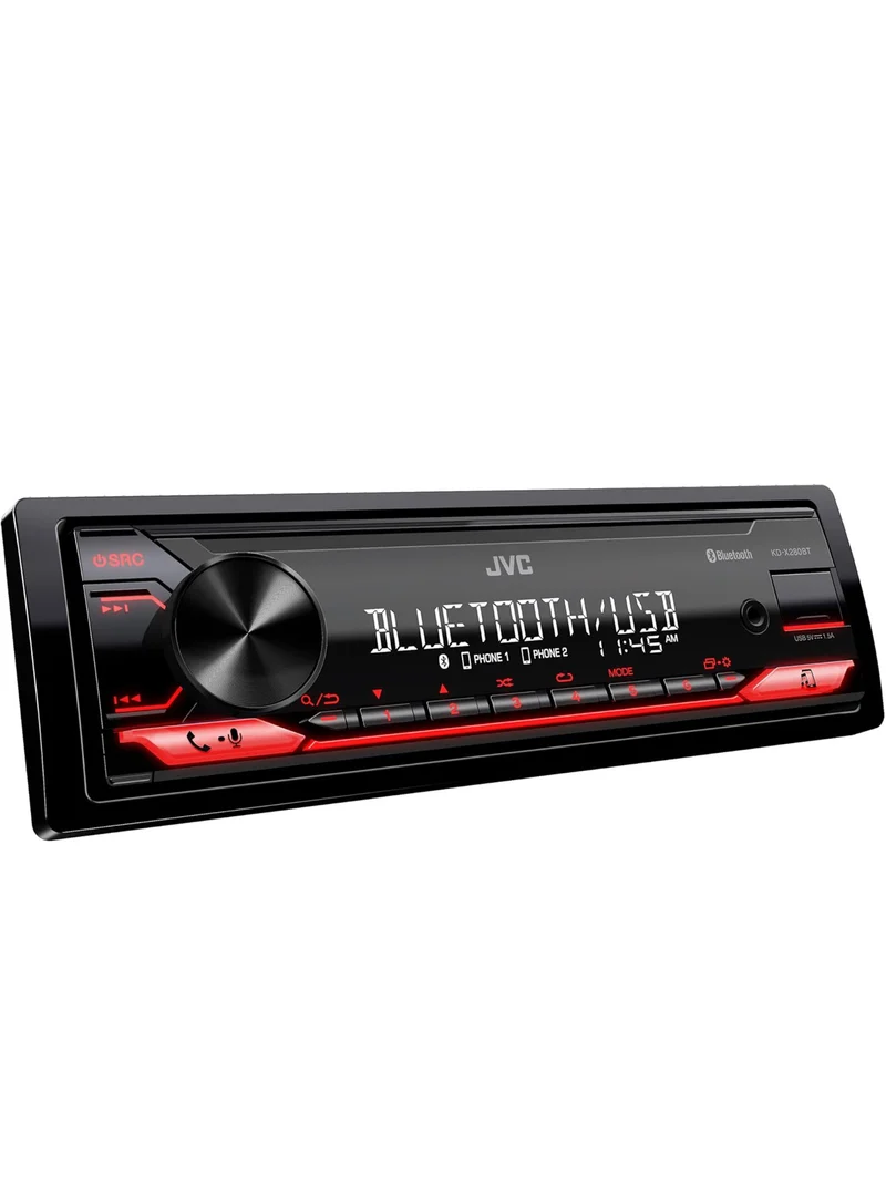 JVC KD-X280BT Bluetooth Car Stereo w/USB Port – AM/FM Radio, MP3 Player, High Contrast LCD, 50 Watts, Detachable Face Plate – Single DIN – 13-Band EQ
