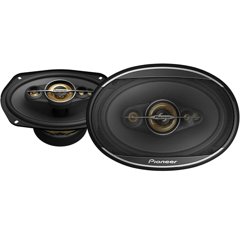 Pioneer TS-A6991FH, 5-Way Coaxial Car Audio Speakers, Full Range, Clear Sound Quality, Easy Installation and Enhanced Bass Response, Deep Basket 6” x 9” Oval Speakers