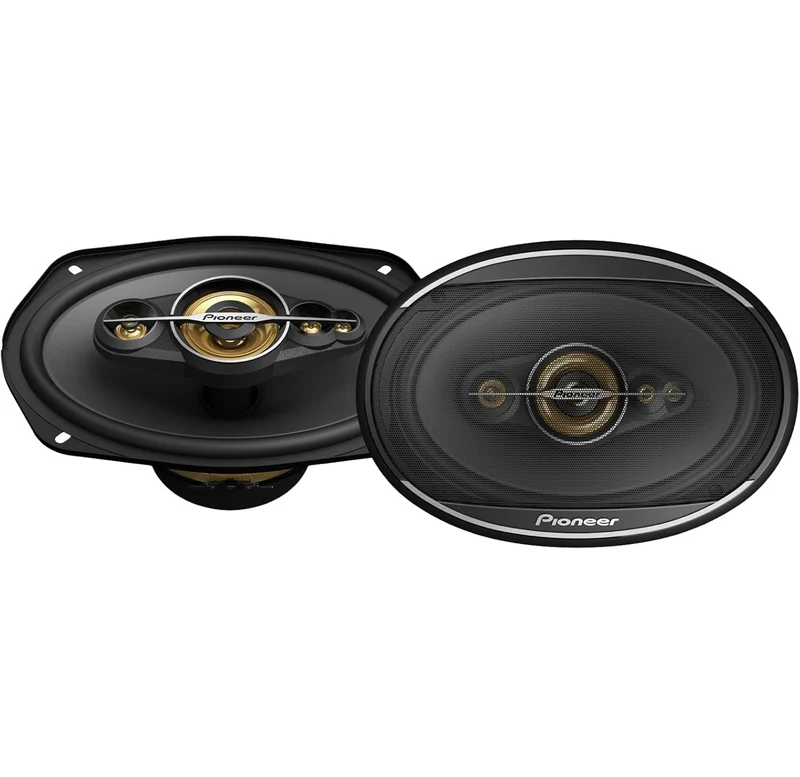 Pioneer TS-A6991F, 5-Way Coaxial Car Audio Speakers, Full Range, Clear Sound Quality, Easy Installation and Enhanced Bass Response, Deep Basket 6” x 9” Oval Speakers