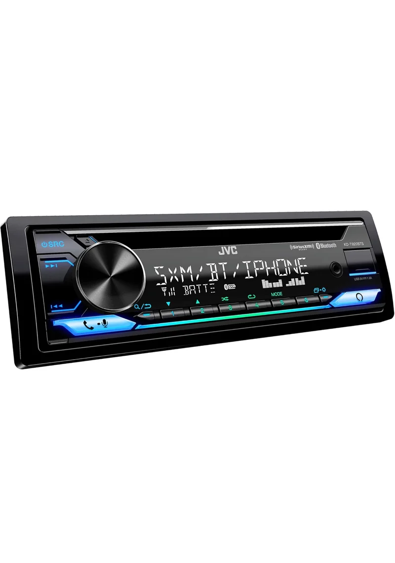 JVC KD-T920BTS Car Stereo with Bluetooth, Front USB, AUX, Amazon Alexa, SiriusXM Radio Ready, Hi-Power Amplifier