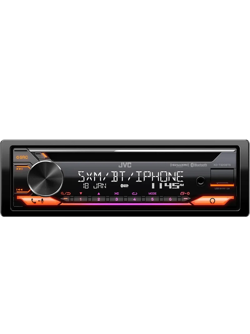 JVC KD-T920BTS Car Stereo with Bluetooth, Front USB, AUX, Amazon Alexa, SiriusXM Radio Ready, Hi-Power Amplifier