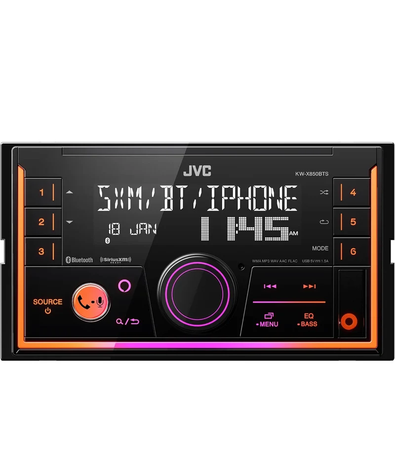 JVC KW-X850BTS Bluetooth Car Stereo Digital Media Receiver with USB Port, AM/FM Radio, MP3 Player, Amazon Alexa, Android, iPhone, Double DIN, 13-Band EQ