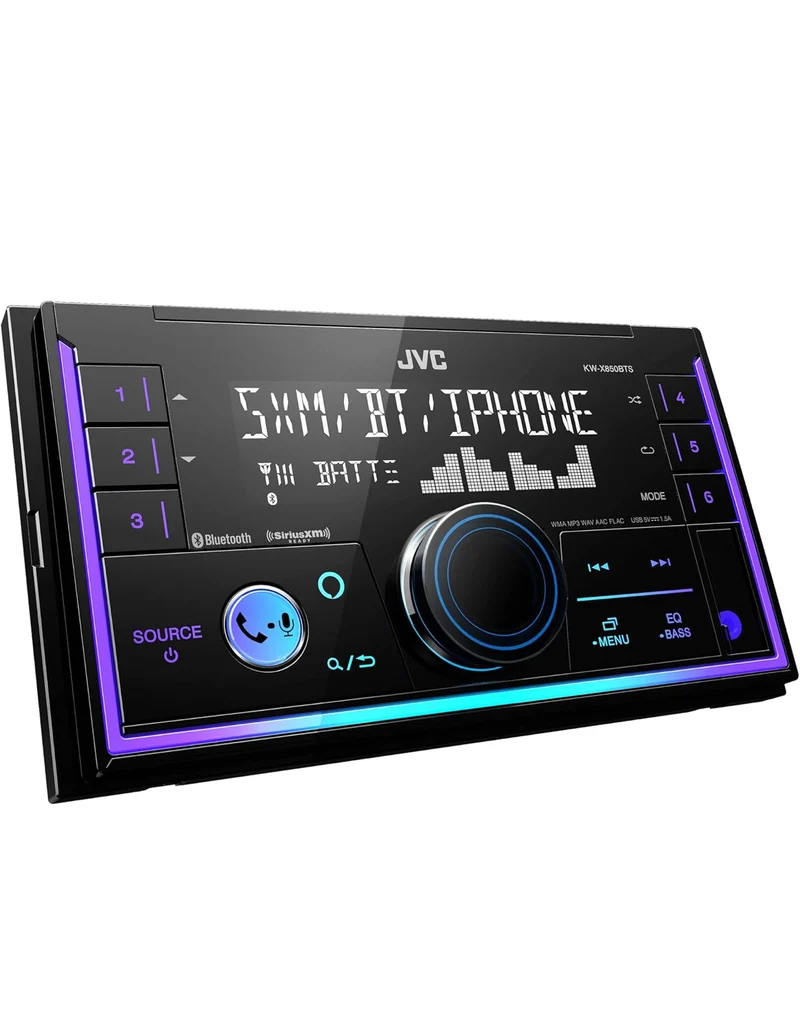 JVC KW-X850BTS Bluetooth Car Stereo Digital Media Receiver with USB Port, AM/FM Radio, MP3 Player, Amazon Alexa, Android, iPhone, Double DIN, 13-Band EQ
