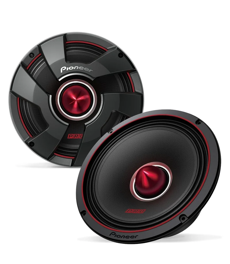 Pioneer TS-M801PRO, Car Audio Speakers, Full Range, Clear Sound Quality, Easy Installation and Enhanced Bass Response, 8” Speakers
