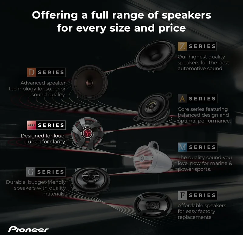 Pioneer TS-6900PRO, 2-Way Car Audio Speakers, Full Range, Clear Sound Quality, Easy Installation and Enhanced Bass Response, 6” x 9” Speakers