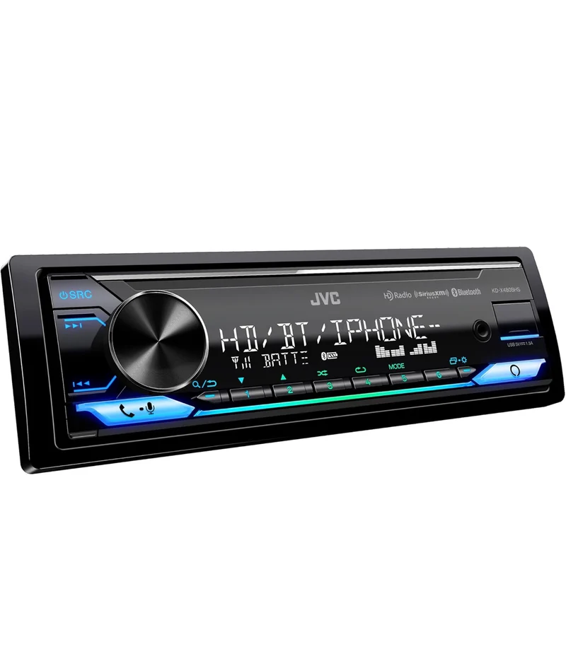 JVC KD-X480BHS Multimedia Car Stereo, Single Din, Built in Amazon Alexa, Bluetooth Audio and Hands Free Calling, MP3, USB, AUX-in, AM/FM Radio Receiver, SiriusXM Ready, HD Radio