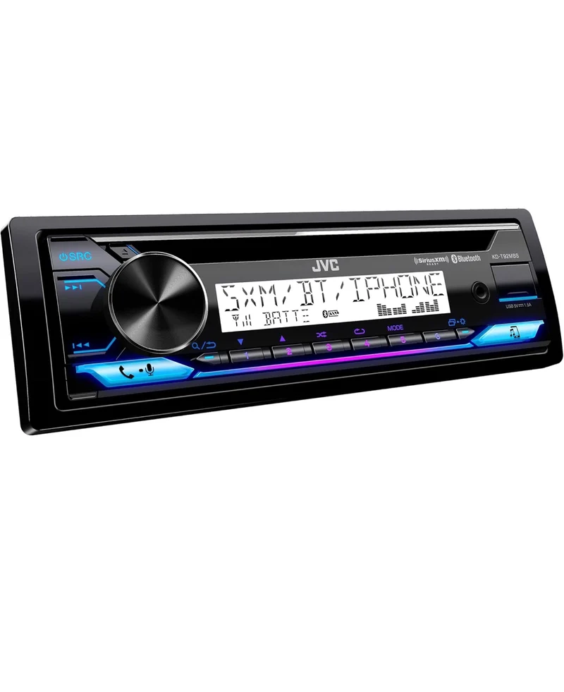 JVC KD-T92MBS Marine Rated Car Stereo with Bluetooth, Front USB, AUX, Amazon Alexa, SirusXM Radio Ready, Hi-Power Amplifier, High Contrast Screen