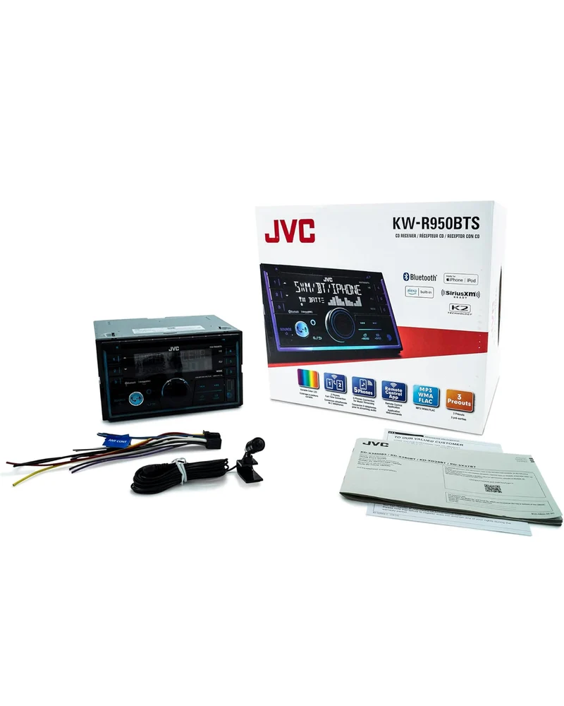 JVC KW-X855BTS Bluetooth Car Stereo Digital Media Receiver with USB Port, AM/FM Radio, MP3 Player, Amazon Alexa, Android, iPhone, Double DIN, 13-Band EQ