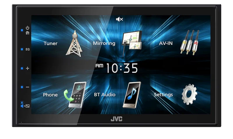 JVC KW-M150BT Bluetooth Car Stereo Receiver with USB Port – 6.75" Touchscreen Display - AM/FM Radio - MP3 Player Double DIN – 13-Band EQ (Black)