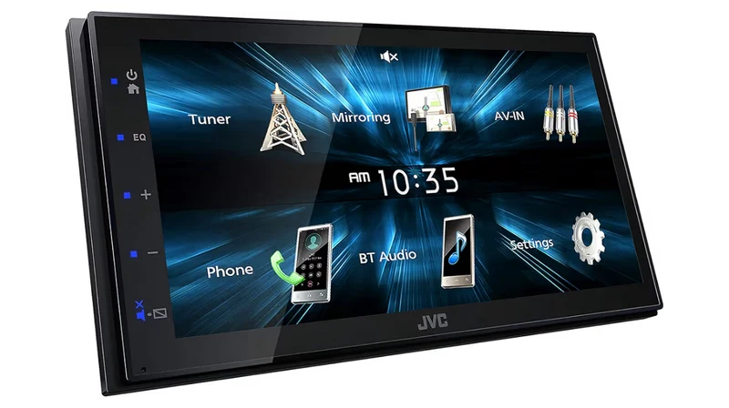 JVC KW-M150BT Bluetooth Car Stereo Receiver with USB Port – 6.75" Touchscreen Display - AM/FM Radio - MP3 Player Double DIN – 13-Band EQ (Black)
