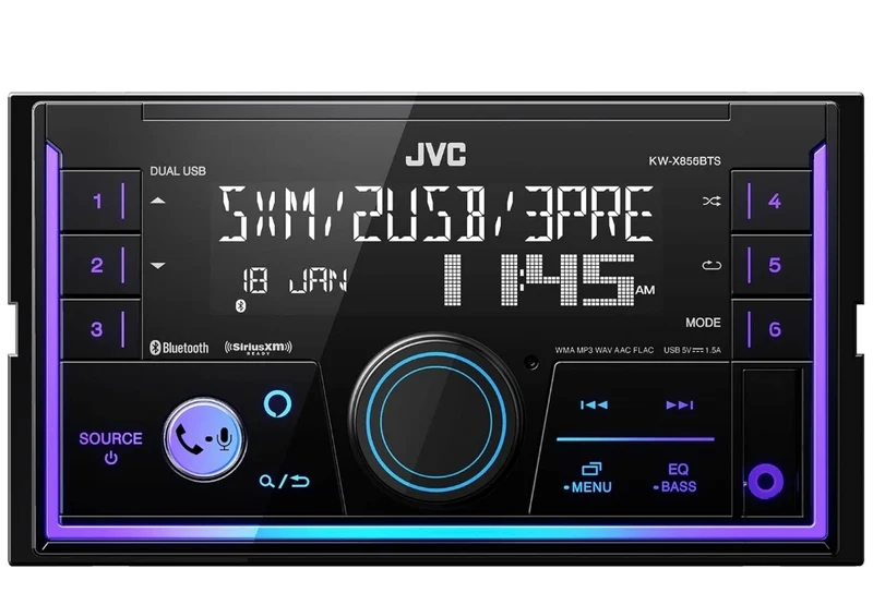 JVC KW-X855BTS Bluetooth Car Stereo Digital Media Receiver with USB Port, AM/FM Radio, MP3 Player, Alexa, Android, iPhone, Double DIN, 13-Band EQ…
