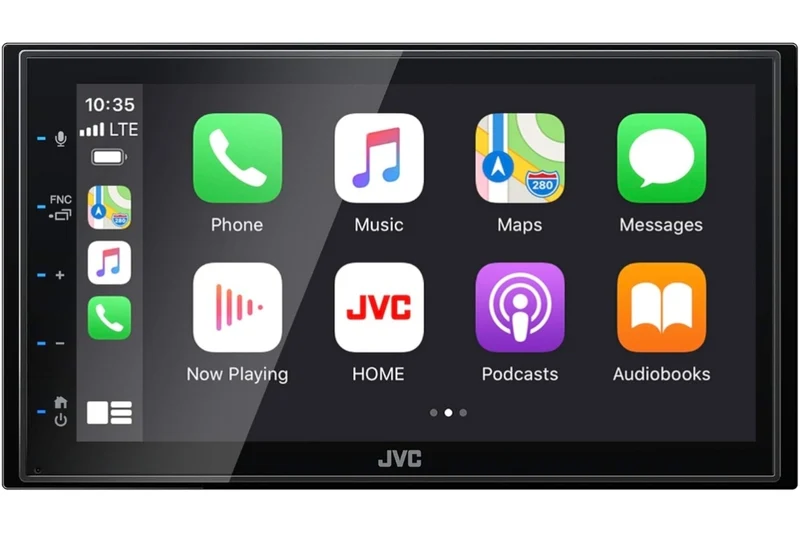 JVC KW-M56BT Apple CarPlay Android Auto Multimedia Player w/ 6.8" Capacitive Touchscreen, Bluetooth Audio and Hands Free Calling, MP3 Player, Double DIN, 13-Band EQ, SiriusXM, AM/FM Car Radio
