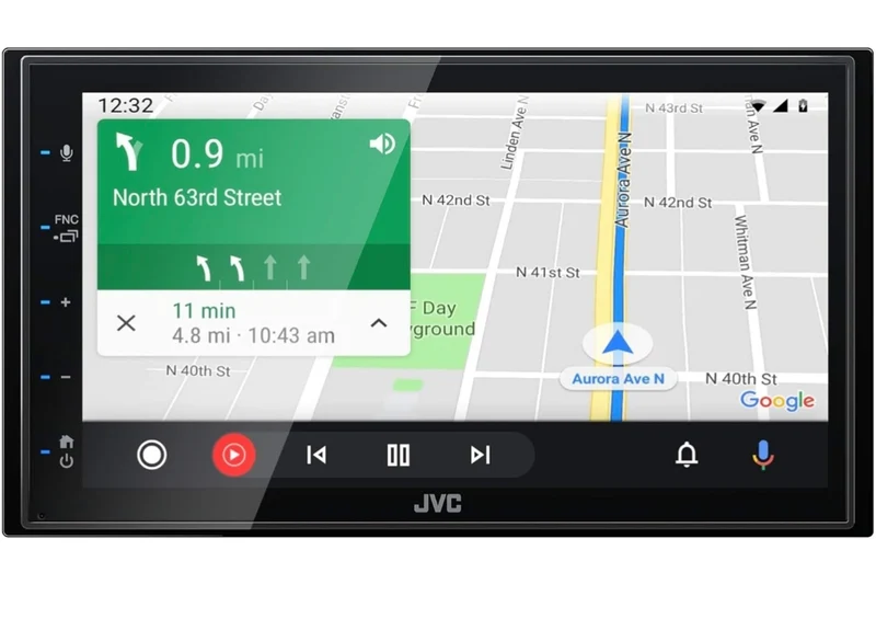 JVC KW-M560BT Apple CarPlay Android Auto Multimedia Player w/ 6.8" Capacitive Touchscreen, Bluetooth Audio and Hands Free Calling, MP3 Player, Double DIN, 13-Band EQ, SiriusXM, AM/FM Car Radio