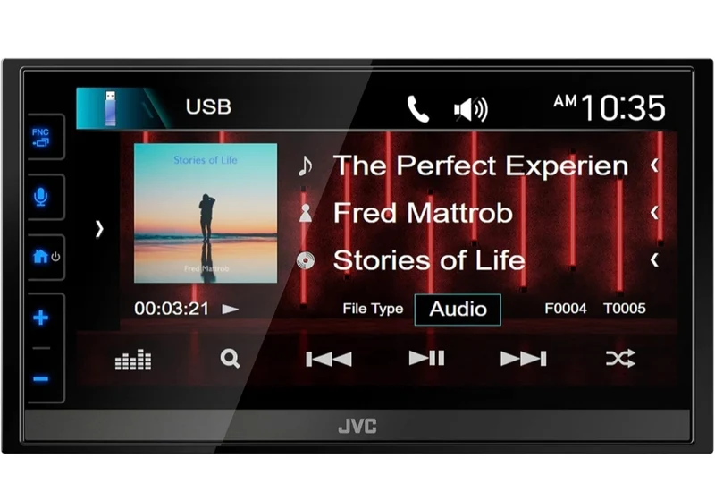 JVC KW-M780BT Apple CarPlay Android Auto Digital Media Player, Double Din, 6.8 Inch LCD Touchscreen, AM/FM, Bluetooth, MP3 Player, USB Port, iDatalink Maestro, SiriusXM, Class D Amp, Car Radio