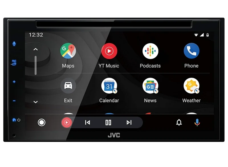 JVC KW-V660BT Apple CarPlay Android Auto DVD/CD Player w/ 6.8" Capacitive Touchscreen, Bluetooth Audio and Hands Free Calling, MP3 Player, Double DIN, 13-Band EQ, SiriusXM, AM/FM Car Radio