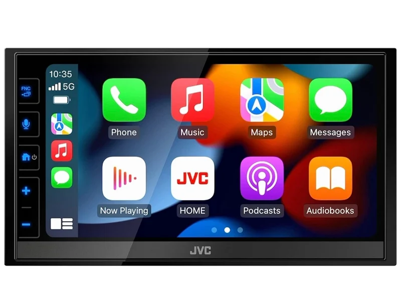 JVC Apple CarPlay Android Auto Digital Media Player, Double Din, 6.8" LCD Touchscreen, AM/FM, HD Radio, Bluetooth, MP3 Player, USB Port, iDatalink Maestro, SiriusXM, Car Radio