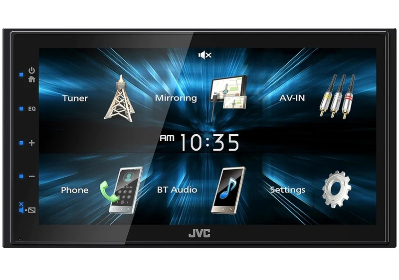 JVC KW-M150BT Bluetooth Car Stereo Receiver with USB Port – 6.75" Touchscreen Display - AM/FM Radio - MP3 Player Double DIN – 13-Band EQ (Black)