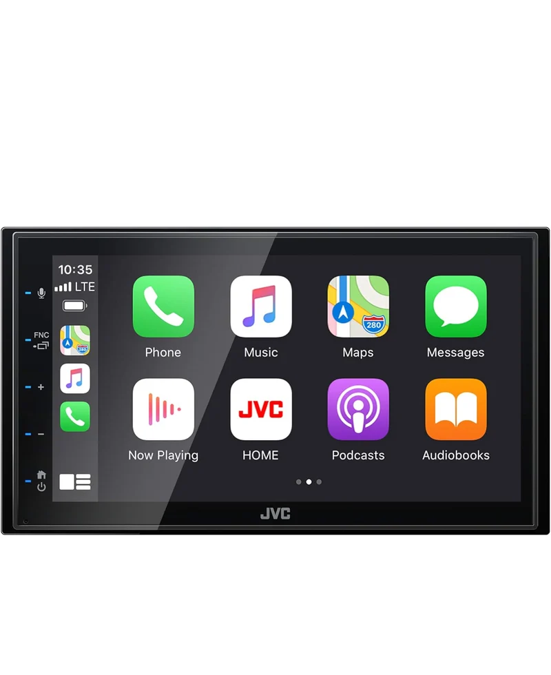 JVC KW-M560BT Apple CarPlay Android Auto Multimedia Player w/ 6.8" Capacitive Touchscreen, Bluetooth Audio and Hands Free Calling, MP3 Player, Double DIN, 13-Band EQ, SiriusXM, AM/FM Car Radio