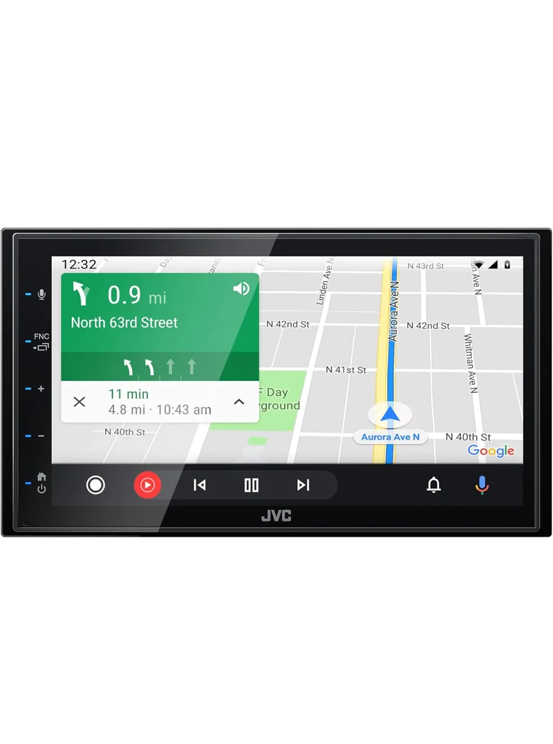 JVC KW-M560BT Apple CarPlay Android Auto Multimedia Player w/ 6.8" Capacitive Touchscreen, Bluetooth Audio and Hands Free Calling, MP3 Player, Double DIN, 13-Band EQ, SiriusXM, AM/FM Car Radio