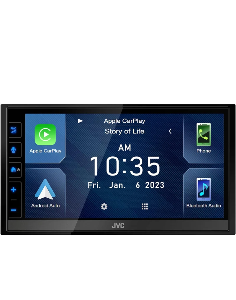 JVC KW-M780BT Apple CarPlay Android Auto Digital Media Player, Double Din, 6.8 Inch LCD Touchscreen, AM/FM, Bluetooth, MP3 Player, USB Port, iDatalink Maestro, SiriusXM, Class D Amp, Car Radio