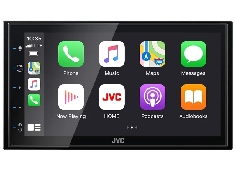 JVC KW-M560BT Apple CarPlay Android Auto Multimedia Player w/ 6.8" Capacitive Touchscreen, Bluetooth Audio and Hands Free Calling, MP3 Player, Double DIN, 13-Band EQ, SiriusXM, AM/FM Car Radio