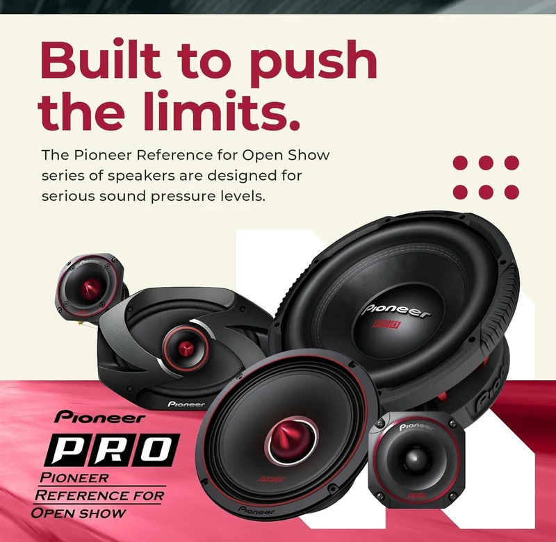 Pioneer TS-B351PRO, Car Audio Speakers, Full Range, Clear Sound Quality, Easy Installation and Enhanced Bass Response, 3-1/2” Speakers