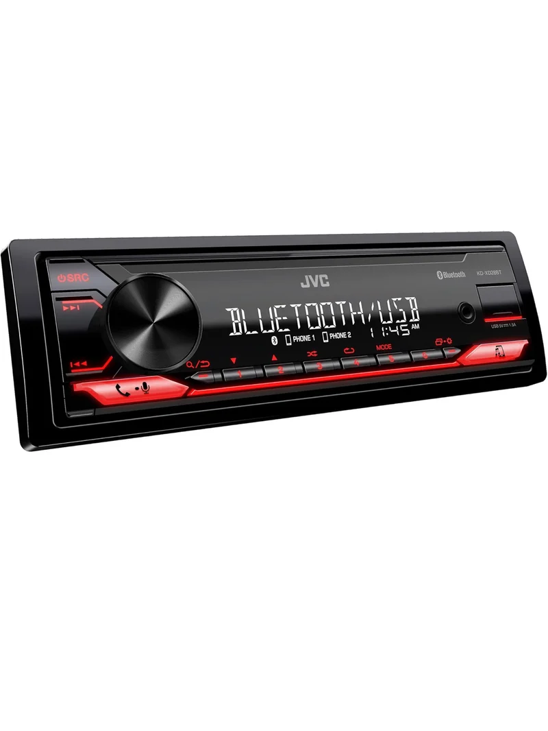 JVC KD-XD28BT Bluetooth Car Stereo w/USB Port – AM/FM Radio, MP3 Player, High Contrast LCD, 50 Watts, Detachable Face Plate – Single DIN – 13-Band EQ