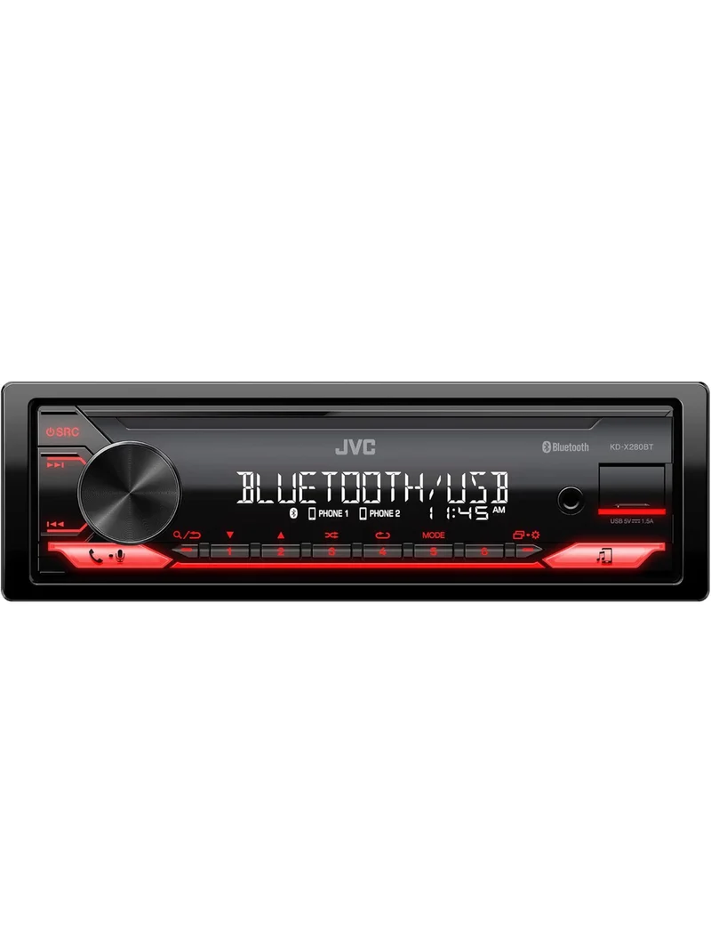 JVC KD-XD28BT Bluetooth Car Stereo w/USB Port – AM/FM Radio, MP3 Player, High Contrast LCD, 50 Watts, Detachable Face Plate – Single DIN – 13-Band EQ
