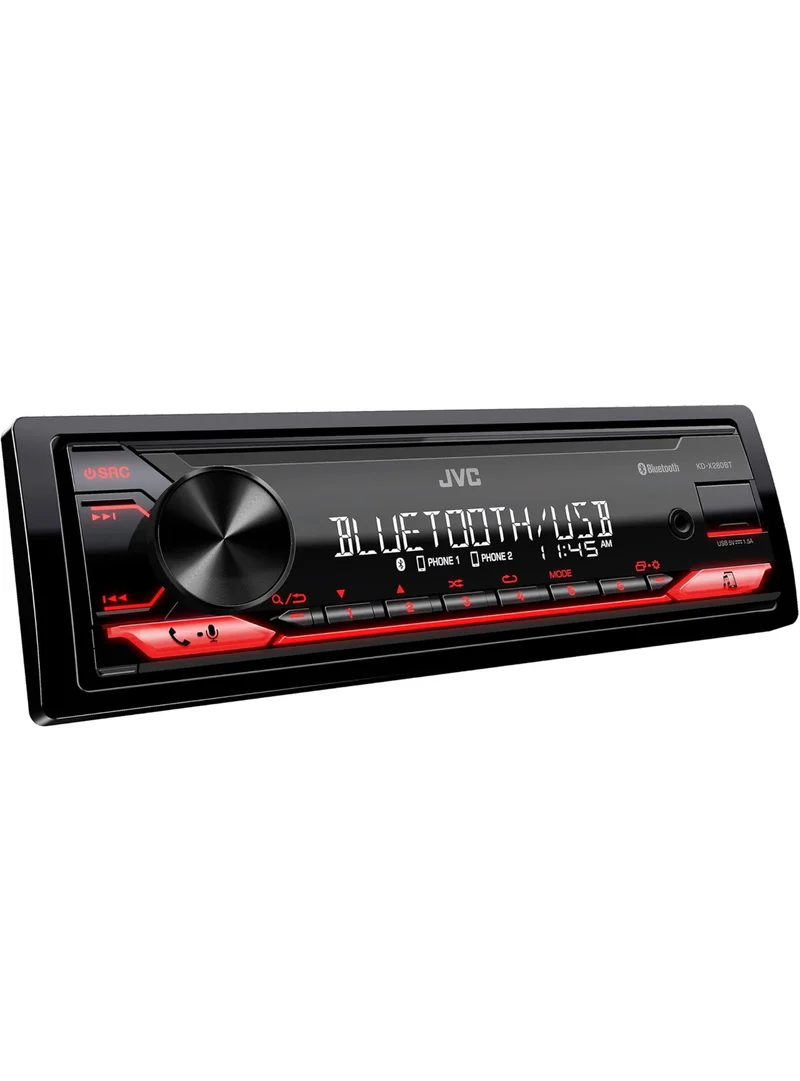 JVC KD-XD28BT Bluetooth Car Stereo w/USB Port – AM/FM Radio, MP3 Player, High Contrast LCD, 50 Watts, Detachable Face Plate – Single DIN – 13-Band EQ