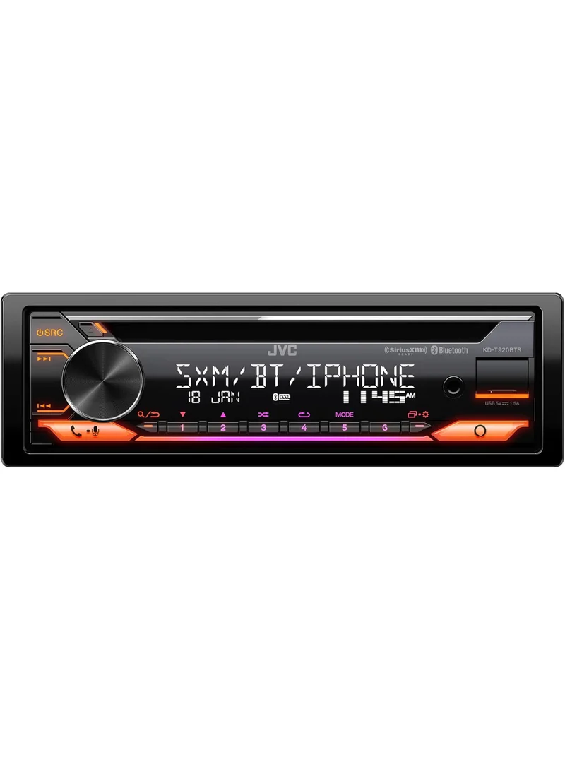 JVC KD-T920BTS Car Stereo with Bluetooth, Front USB, AUX, Amazon Alexa, SiriusXM Radio Ready, Hi-Power Amplifier