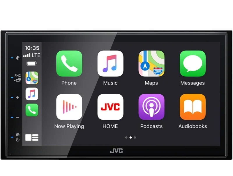 JVC KW-M560BT Apple CarPlay Android Auto Multimedia Player w/ 6.8" Capacitive Touchscreen, Bluetooth Audio and Hands Free Calling, MP3 Player, Double DIN, 13-Band EQ, SiriusXM, AM/FM Car Radio