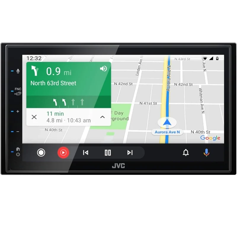 JVC KW-M560BT Apple CarPlay Android Auto Multimedia Player w/ 6.8" Capacitive Touchscreen, Bluetooth Audio and Hands Free Calling, MP3 Player, Double DIN, 13-Band EQ, SiriusXM, AM/FM Car Radio
