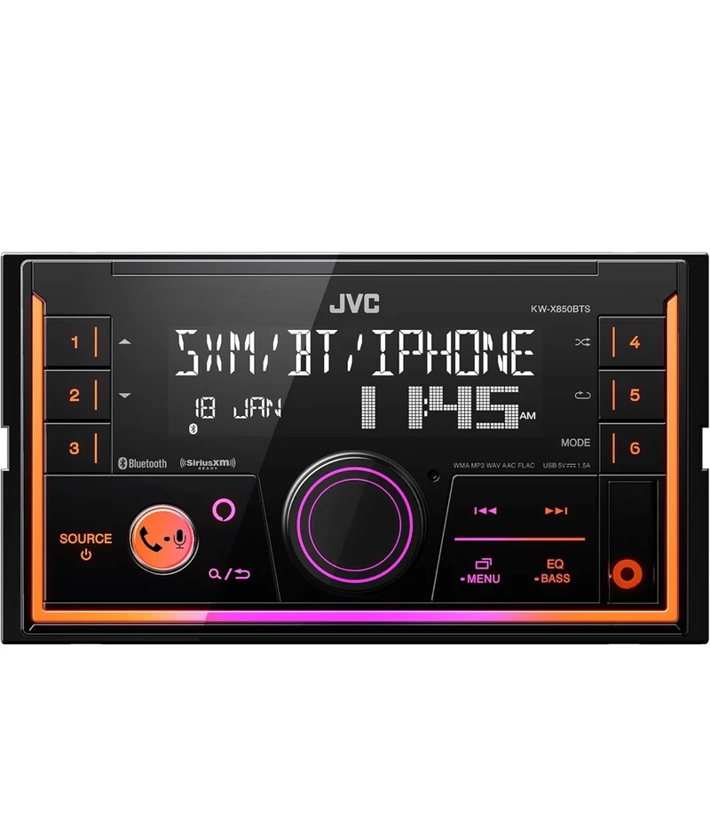 JVC KW-X850BTS Bluetooth Car Stereo Digital Media Receiver with USB Port, AM/FM Radio, MP3 Player, Amazon Alexa, Android, iPhone, Double DIN, 13-Band EQ