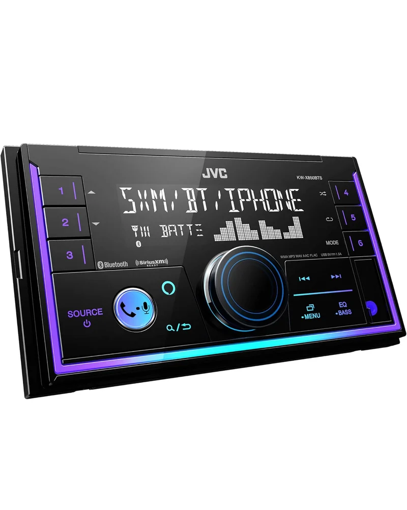 JVC KW-X850BTS Bluetooth Car Stereo Digital Media Receiver with USB Port, AM/FM Radio, MP3 Player, Amazon Alexa, Android, iPhone, Double DIN, 13-Band EQ