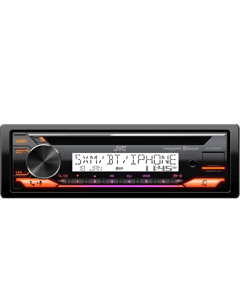 JVC KD-X480BHS Multimedia Car Stereo, Single Din, Built in Amazon Alexa, Blutooth Audio and Hands Free Calling, MP3, USB, AUX-in, AM/FM Radio Receiver, SiriusXM Ready, HD Radio