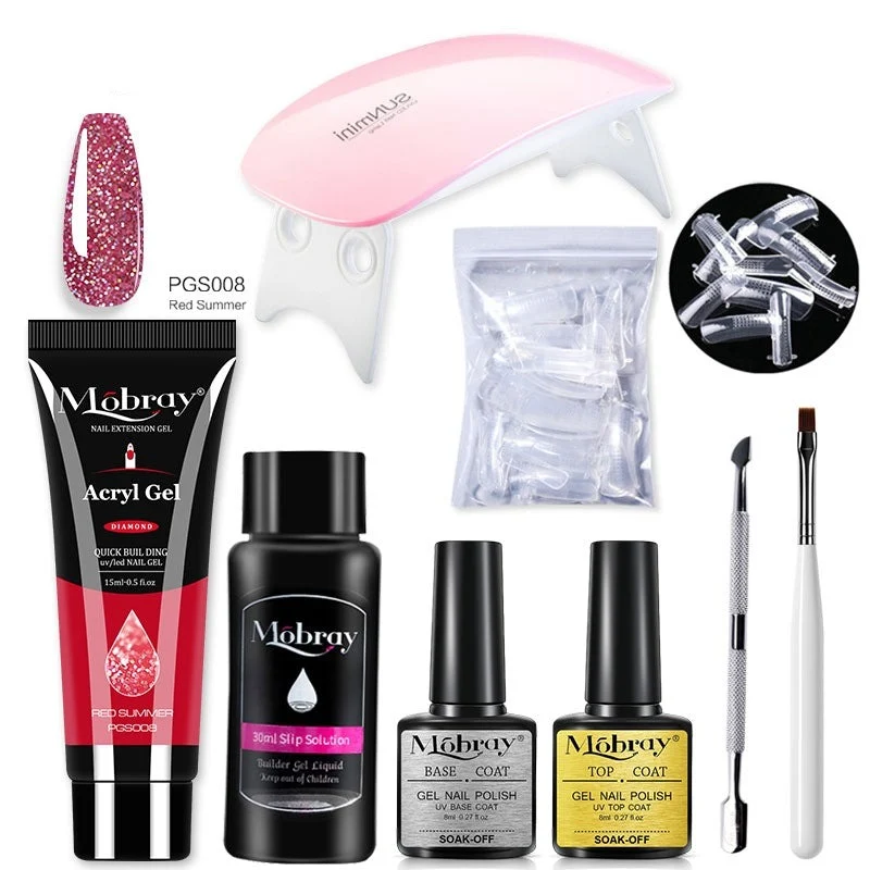 Kit Complet débutant faux ongles en PolyGel - Lampe OFFERTE