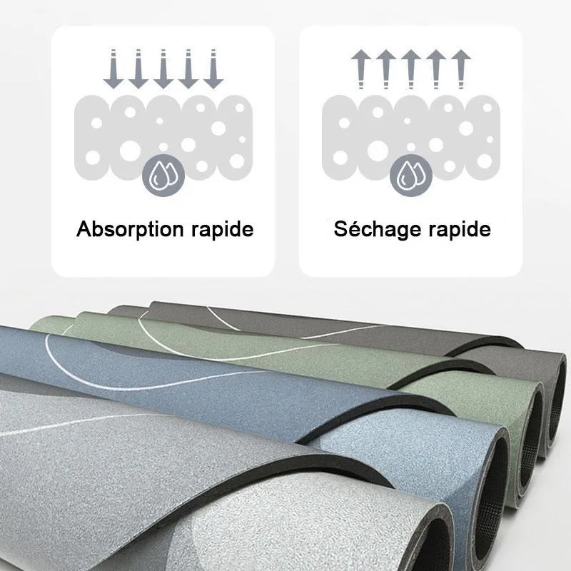 Tapis de bain ultra absorbant et antidérapant