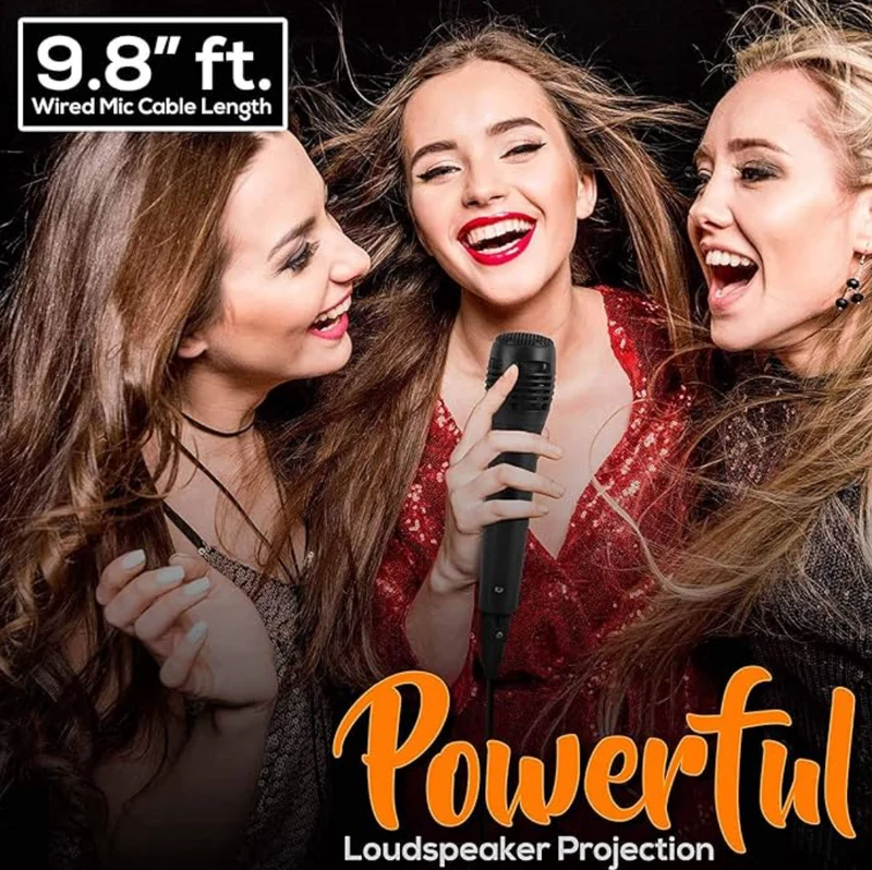 Portable Bluetooth PA Speaker System - 1000W w/Microphone in, Party Lights, USB SD Card Reader, FM Radio, Wheels - Remote Control