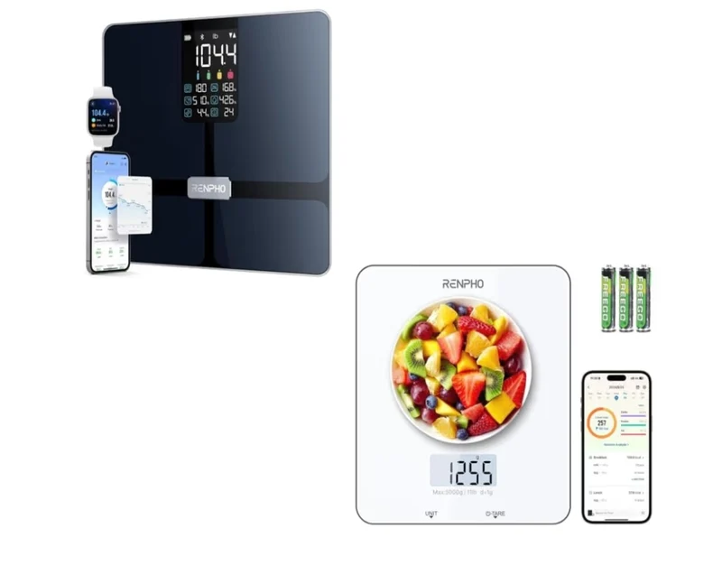 Bundle Smart Scale with BMI, Body Fat, Muscle Mass and Smart Scale w/ Color Display