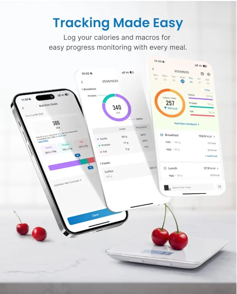 Bundle Smart Scale with BMI, Body Fat, Muscle Mass and Smart Scale w/ Color Display