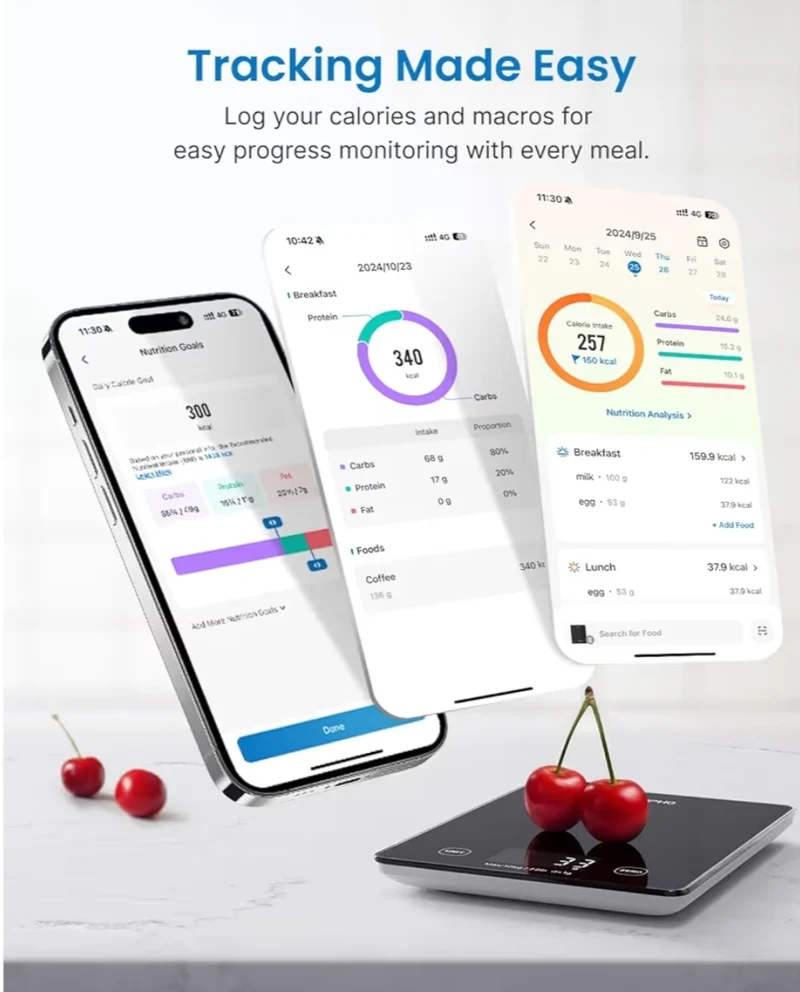 Bundle Smart Food Weight Scale and Smart Scale for Body Weight