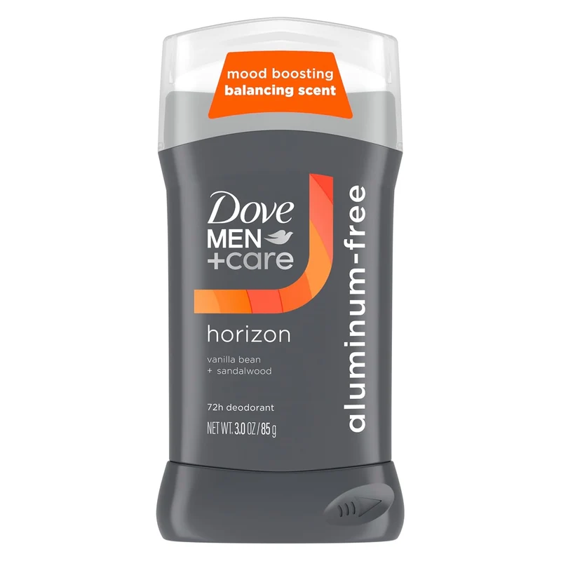 Dove Men+Care Aluminum‑Free Deodorant Stick for Men, Vanilla Bean & Sandal Wood Mood Boosting Scent, 72HR Odor Protection - 3 oz (Pack of 2)