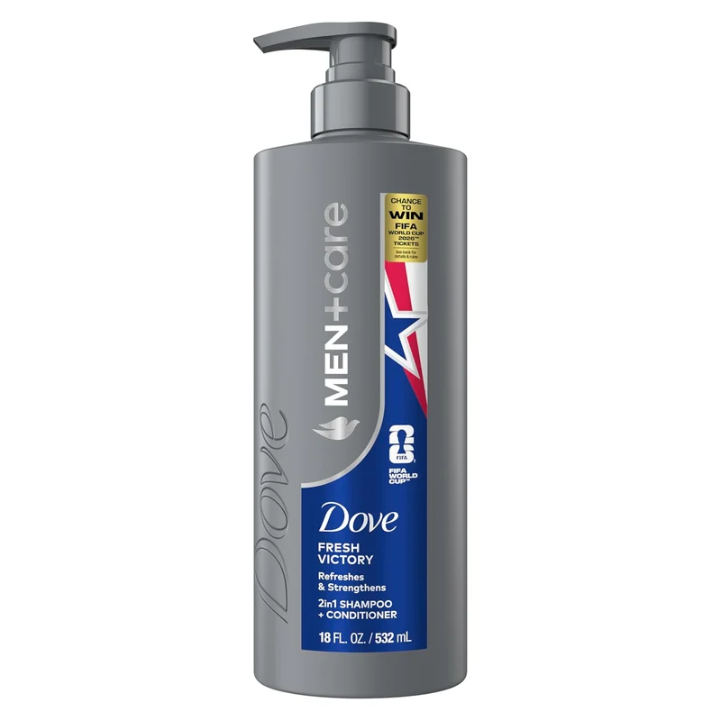 DOVE MEN + CARE Hair Care Fresh Victory to Refresh & Strengthen Hair 18 Fl oz (2 CT)